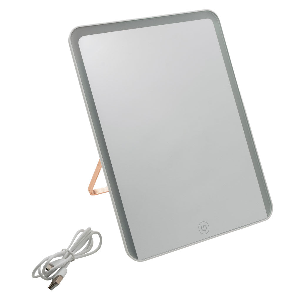 Espejo de Maquillaje LED Ameliora – Aura, con Luz Regulable en 3 Tonos y Diseño Minimalista