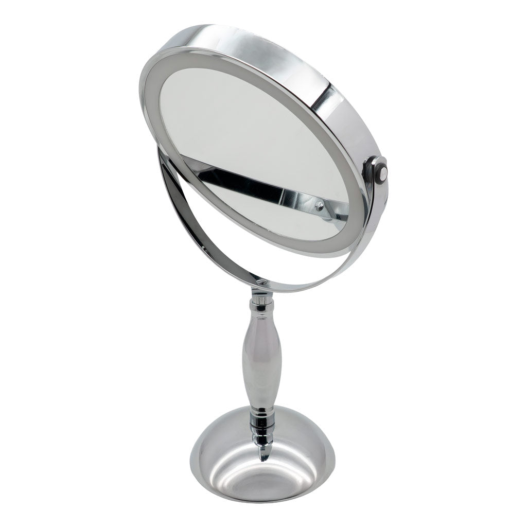 Espejo de Maquillaje Doble Cara Ameliora – Luxe, con Aumento 10X y Diseño Metálico Elegante