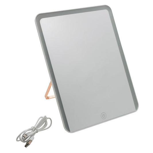 Espejo de Maquillaje LED Ameliora – Aura, con Luz Regulable en 3 Tonos y Diseño Minimalista
